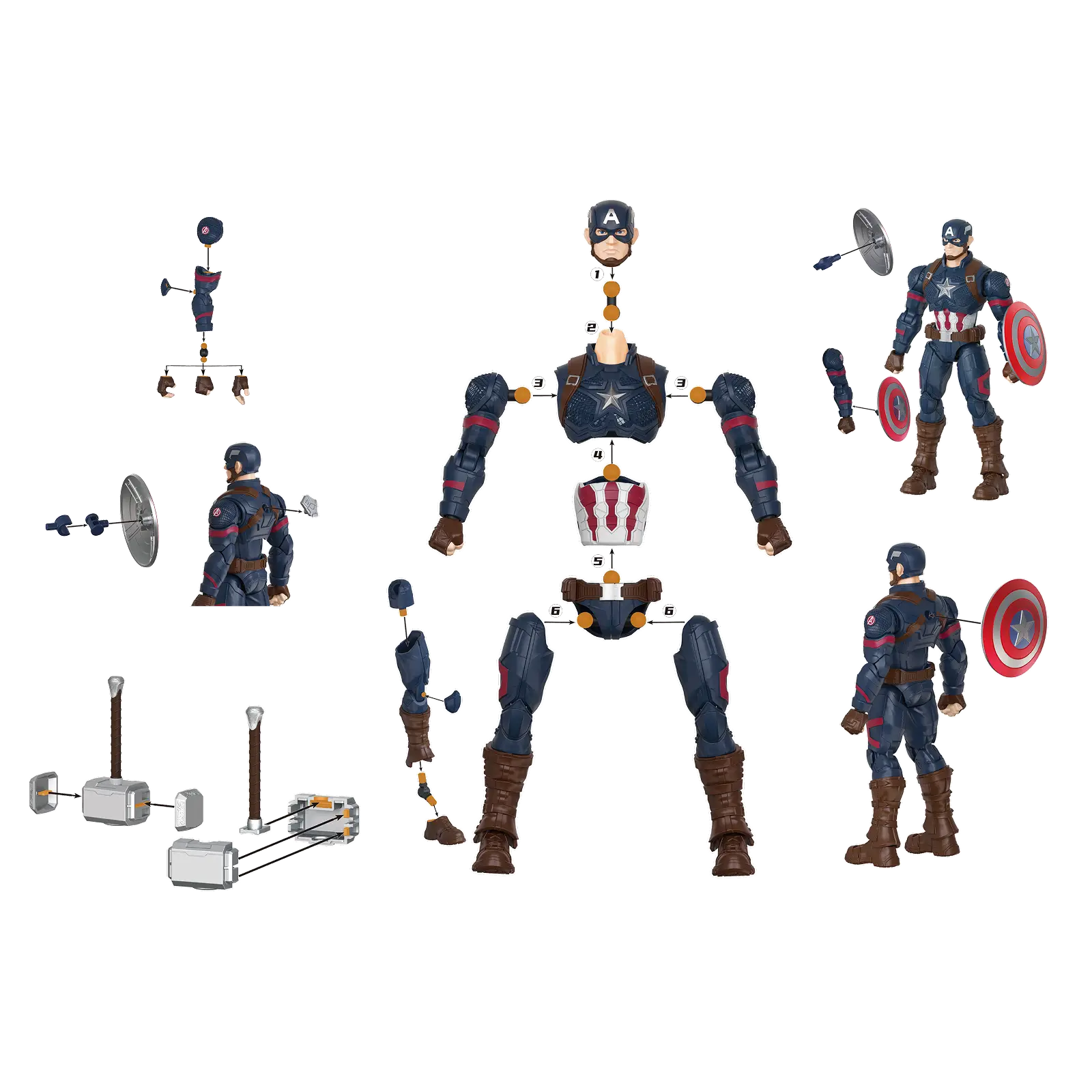 Marvel Infinity Saga Champion Class Captain America Model Kits | Blokees - Image 4